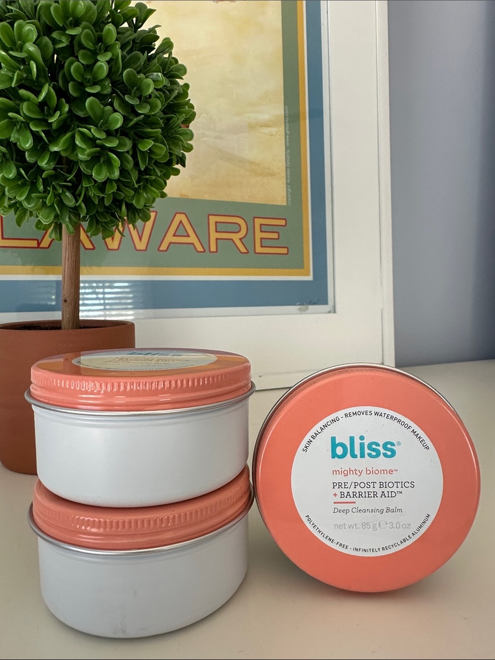 Bliss Mighty Biome Deep Cleansing Balm Set of 3